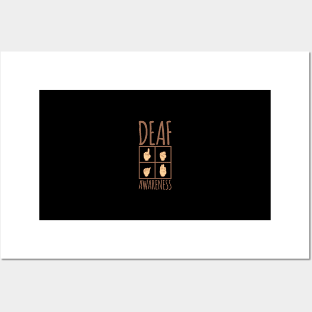 Deaf Sign Language Deaf Awareness - International Deaf Week Wall Art by mangobanana